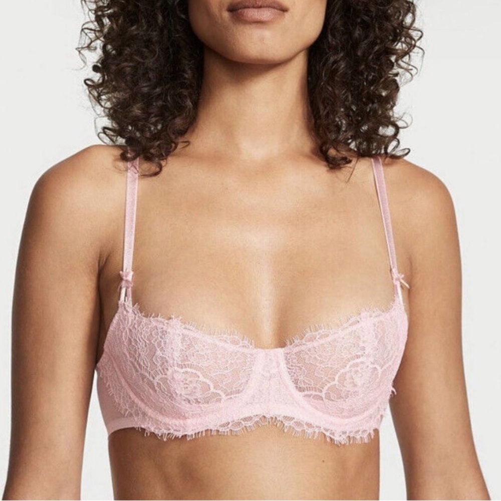 Victoria Secret DREAM ANGELS Wicked Unlined Lace Balconette Bra Pretty Blossom